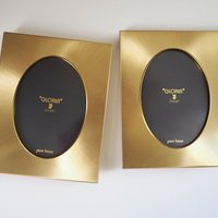 Vintage photo frames | Set of two vintage brass frames | Jyden photo frames | Oval photo frames | Vintage brass frames