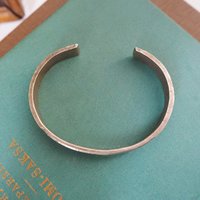 Vintage cuff bracelet | Engraved silver bangle | Silver tone cuff bracelet | Vintage boho bangle | Engraved cuff bracelet