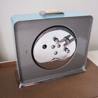 Vintage alarm clock | Shanghai Diamond alarm clock | Vintage wind up clock | Retro sky blue alarm clock | Working order