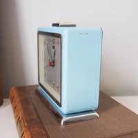 Vintage alarm clock | Shanghai Diamond alarm clock | Vintage wind up clock | Retro sky blue alarm clock | Working order