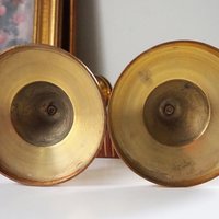 Pair of vintage candlestick holders | Brass candlestick holders | Tall brass candlestick holders