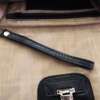 Vintage leather wristlet | Vintage leather bag | Black purse bag | Vintage wristlet | Vintage leather wrist bag | Black leather wristlet