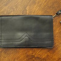 Vintage leather wristlet | Vintage leather bag | Black purse bag | Vintage wristlet | Vintage leather wrist bag | Black leather wristlet