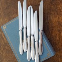 Set of six vintage knives | Nils Johan knives | Vintage stainless steel knives | Vintage knife set | Made in Sweden | Swedish knives