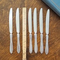 Set of six vintage knives | Nils Johan knives | Vintage stainless steel knives | Vintage knife set | Made in Sweden | Swedish knives