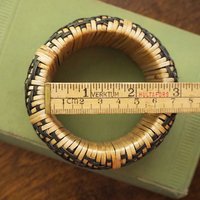 Vintage rattan bangle | Vintage rattan bangle | Chunky rattan bangle | Stacking bangle | Boho bangle bracelet