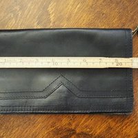 Vintage leather wristlet | Vintage leather bag | Black purse bag | Vintage wristlet | Vintage leather wrist bag | Black leather wristlet