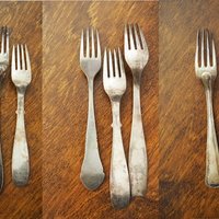 Vintage forks | Alpacca silver forks | Mismatched vintage forks | Food photography props | Mismatched forks