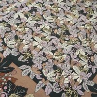 Vintage silk scarf | Vintage Marja Kurki scarf | Marja Kurki silk scarf | Vintage silk scarf with leaves