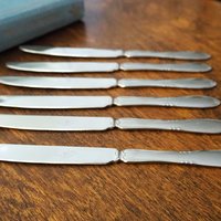Set of six vintage knives | Nils Johan knives | Vintage stainless steel knives | Vintage knife set | Made in Sweden | Swedish knives
