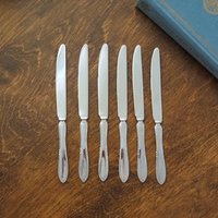 Set of six vintage knives | Nils Johan knives | Vintage stainless steel knives | Vintage knife set | Made in Sweden | Swedish knives