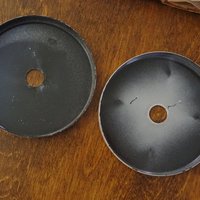 Vintage enamelled stove top burner covers | Electric stove burner covers | Set of two vintage burner covers | Finel | Esteri Tomula