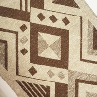 Vintage wall hanging | Large wall hanging | Scandinavian woven textile | Brown and beige wall hanging | Geometric wall hanging