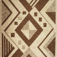 Vintage wall hanging | Large wall hanging | Scandinavian woven textile | Brown and beige wall hanging | Geometric wall hanging