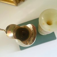 Set of two vintage vases | Onyx vase and pitcher | Vintage bud vase | Vintage single flower vases | Vintage marble vases | Made in Italy