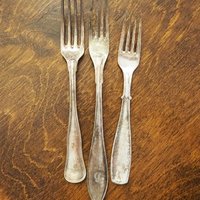 Vintage forks | Alpacca silver forks | Mismatched vintage forks | Food photography props | Mismatched forks