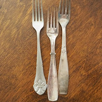 Vintage forks | Alpacca silver forks | Mismatched vintage forks | Food photography props | Mismatched forks