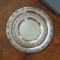 Set of two vintage alpacca silver plates | Alpacca silver platters | Vintage alpacca plates | Set of two small vintage trays