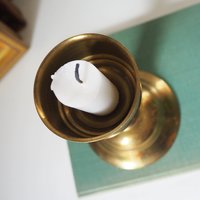Vintage candlestick holder | Brass candlestick holder | Made in Denmark | Simple candlestick holder | Scandinavian candlestick holder