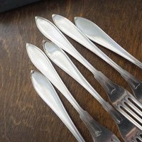 Vintage forks | Alpacca silver forks | Set of six vintage forks | Simple alpacca silver forks | Vintage fork set