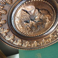 Set of two vintage copper wall plates | Decorative wall plates | Vintage copper plates | Vintage wall decor