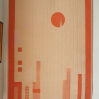 Vintage wall hanging | Large wall hanging | Vintage skyline wall hanging | Scandinavian woven textile | Made in Finland | Hanhisalon kutomo