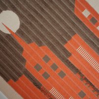 Vintage wall hanging | Large wall hanging | Vintage skyline wall hanging | Scandinavian woven textile | Made in Finland | Hanhisalon kutomo