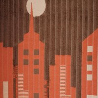 Vintage wall hanging | Large wall hanging | Vintage skyline wall hanging | Scandinavian woven textile | Made in Finland | Hanhisalon kutomo