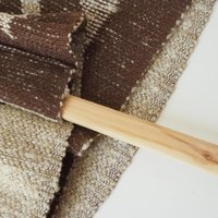 Vintage wall hanging | Large wall hanging | Scandinavian woven textile | Brown and beige wall hanging | Geometric wall hanging