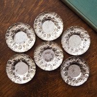 Set of six vintage coasters | Set of silver plated tiny coasters | Vintage silver plated coasters | Silver plated coasters
