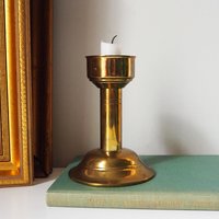 Vintage candlestick holder | Brass candlestick holder | Made in Denmark | Simple candlestick holder | Scandinavian candlestick holder