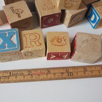 Vintage ABC blocks | Wooden building blocks | Vintage block set for kids | Vintage wooden blocks | Vintage toys