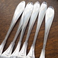 Vintage forks | Alpacca silver forks | Set of six vintage forks | Simple alpacca silver forks | Vintage fork set