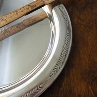 Vintage alpacca silver tray | Alpacca silver platter | Vintage serving tray | Engraved silver tray | Made in Finland