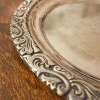 Vintage alpacca silver tray | Alpacca silver platter | Vintage serving tray | Alpacca silver tray | Made in Finland | Round serving tray
