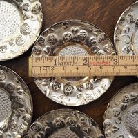 Set of six vintage coasters | Set of silver plated tiny coasters | Vintage silver plated coasters | Silver plated coasters