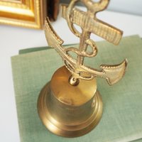 Vintage brass hand bell | Anchor hand bell | Vintage hand bell | Brass table bell | Vintage table bell | Vintage brass bell