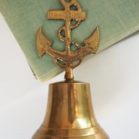 Vintage brass hand bell | Anchor hand bell | Vintage hand bell | Brass table bell | Vintage table bell | Vintage brass bell