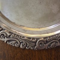 Vintage alpacca silver tray | Alpacca silver platter | Vintage serving tray | Alpacca silver tray | Made in Finland | Round serving tray