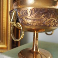 Vintage brass footed bowl | Malm brass bowl | Brass footed bowl | Ringed brass bowl | Brass bowl | Made in Sweden | Vintage Malm bowl