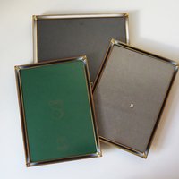 Set of three vintage photo frames | Vintage brass frames | Matching vintage frames | Vintage brass frame set | Vintage Jyden frames