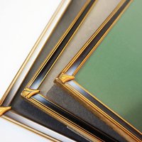 Set of three vintage photo frames | Vintage brass frames | Matching vintage frames | Vintage brass frame set | Vintage Jyden frames
