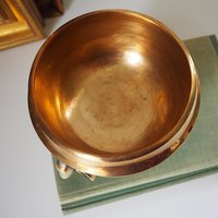 Vintage brass footed bowl | Malm brass bowl | Brass footed bowl | Ringed brass bowl | Brass bowl | Made in Sweden | Vintage Malm bowl