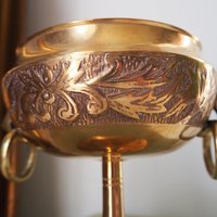 Vintage brass footed bowl | Malm brass bowl | Brass footed bowl | Ringed brass bowl | Brass bowl | Made in Sweden | Vintage Malm bowl