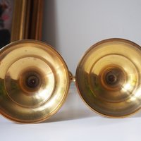 Vintage three arm candelabrums | Set of two brass candelabrums | Three arm candlestick holders | Vintage candelabrum | Brass candelabrums