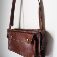 Vintage leather bag | Small vintage crossbody bag | Brown crossbody bag | Vintage leather crossbody bag | Three Bags leather bag