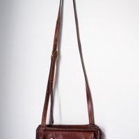 Vintage leather bag | Small vintage crossbody bag | Brown crossbody bag | Vintage leather crossbody bag | Three Bags leather bag