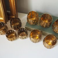 Set of nine vintage tealight candle holders | Brass tealight candleholders | Vintage brass votive candleholders | Brass tealight holders