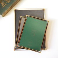 Set of three vintage photo frames | Vintage brass frames | Matching vintage frames | Vintage brass frame set | Vintage Jyden frames