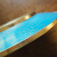 Vintage Cloisonné plate | Enameled brass plate | Vintage decorative plate | Cloisonné plate